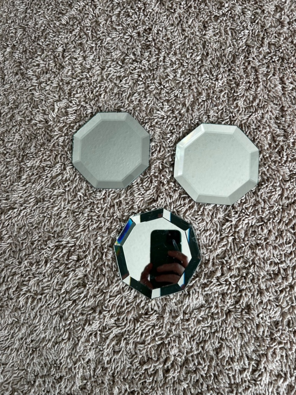 PartyLite Octagonal 3 mirrored coasters